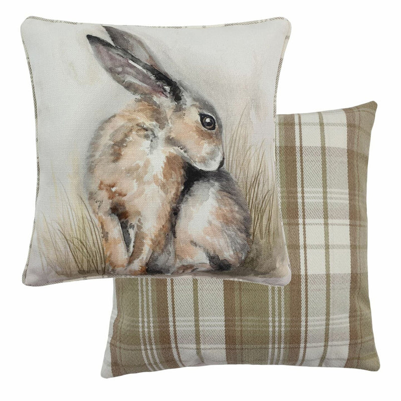 Watercolour Hare Cushion Multicolour