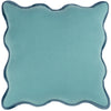 heya home Wiggle Velvet Reversible Ready Filled Cushion in Mineral/Blue