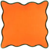 heya home Wiggle Velvet Reversible Ready Filled Cushion in Orange/Green
