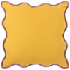 heya home Wiggle Velvet Reversible Ready Filled Cushion in Yellow/Lilac