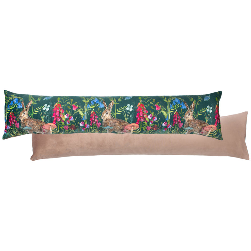 Wylder Willow Hare Draught Excluder in Emerald/Taupe