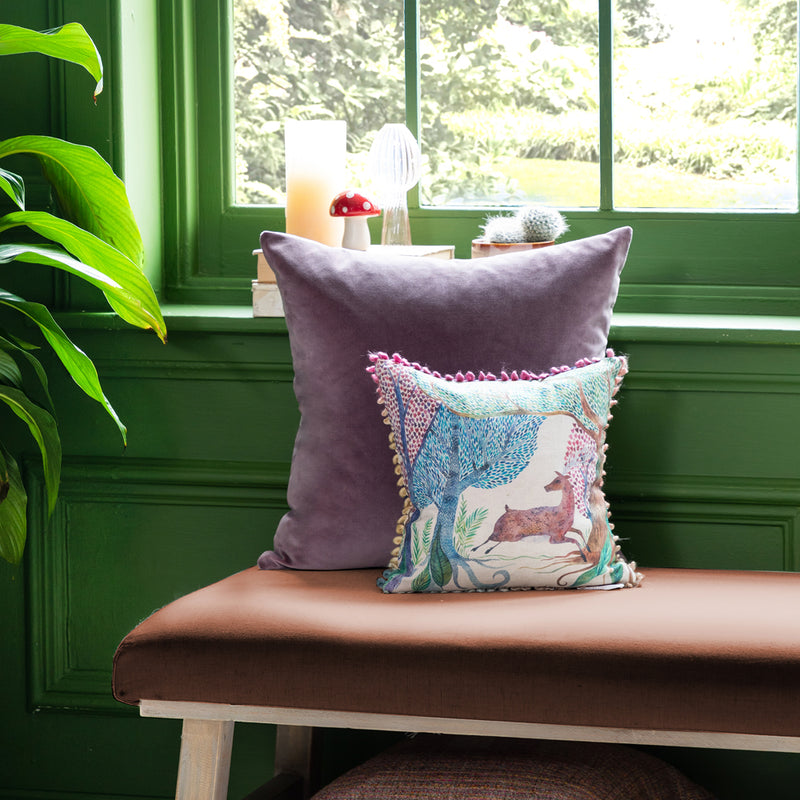 Voyage Maison Willow Woods Small Printed Cushion Cover in Linen