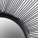 Paoletti Wire Round Circular Wall Mirror in Black