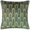 furn. Wisteria Printed Velvet Cushion Cover in Emerald