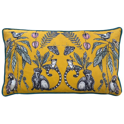 Wylder Wild Mirrored Creatures Cushion Cover in Yellow