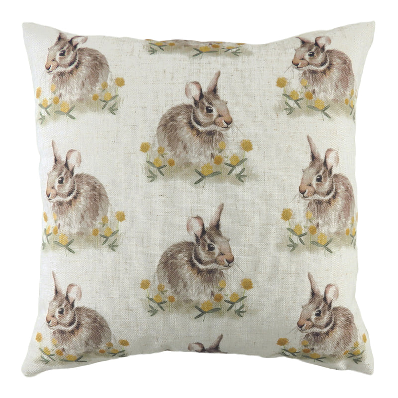 Evans Lichfield Woodland Hare Repeat Cushion Cover in Taupe