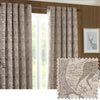 Winter Woods Animal Chenille Eyelet Curtains Taupe