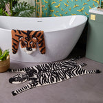 furn. Zebra Bath Mat in Black/White