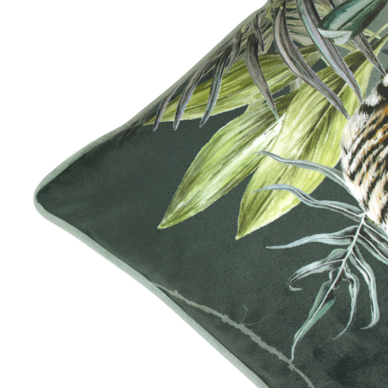 Evans Lichfield Zinara Tiger Rectangular Cushion Cover in Grey