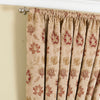 Paoletti Zurich Floral Jacquard Pencil Pleat Curtains in Champagne
