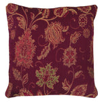 Paoletti Zurich Floral Jacquard Cushion Cover in Burgundy