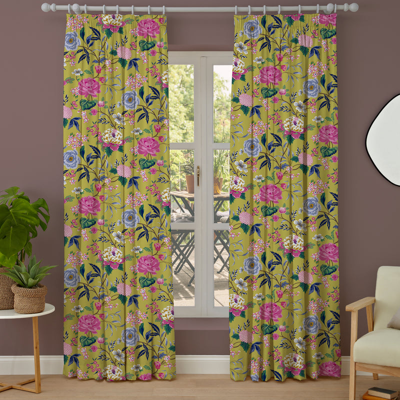 Image of the Azalea Bamboo Floral Fabric Sample | Default | furn.