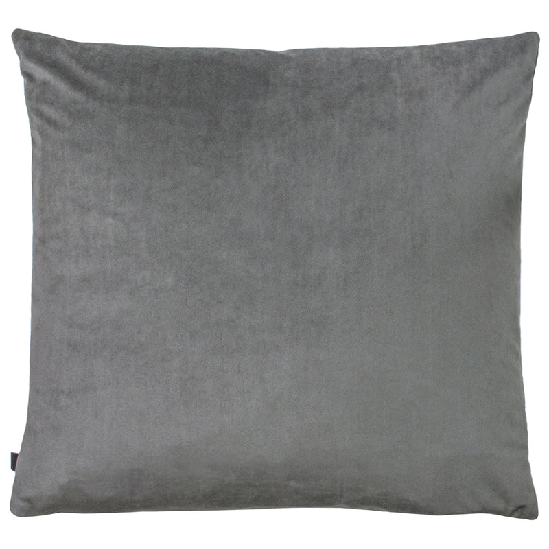 Dinari Graphic Cut Velvet Cushion Smoke/Steel