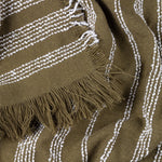 HÖEM Jour Woven Fringed Throw in Olive