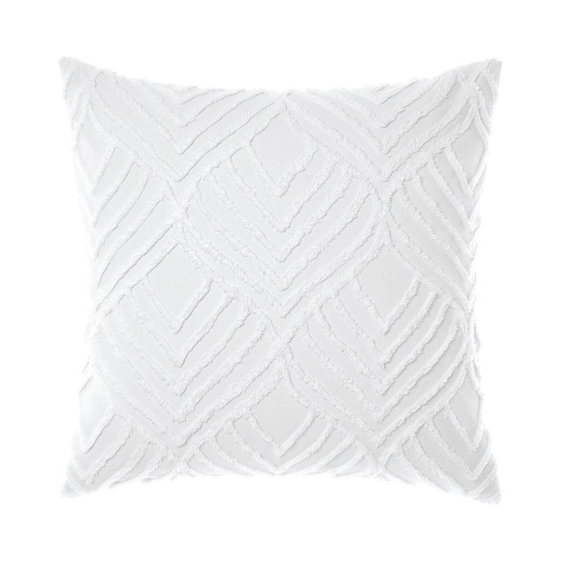 Palm Springs Ogee Tufted Pillow Sham White