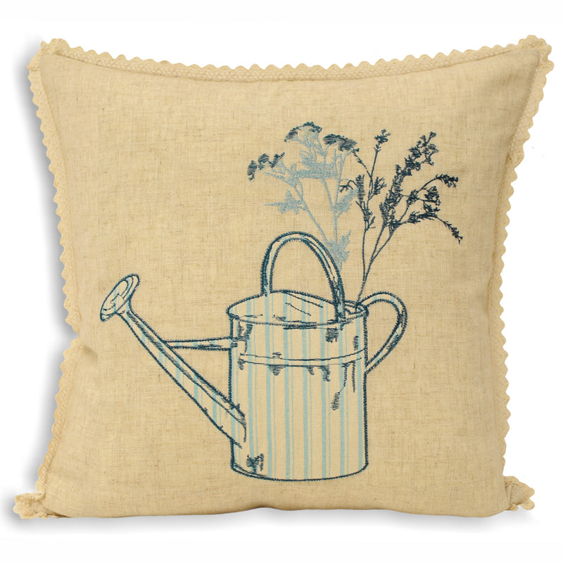 Watering Can Cushion Blue