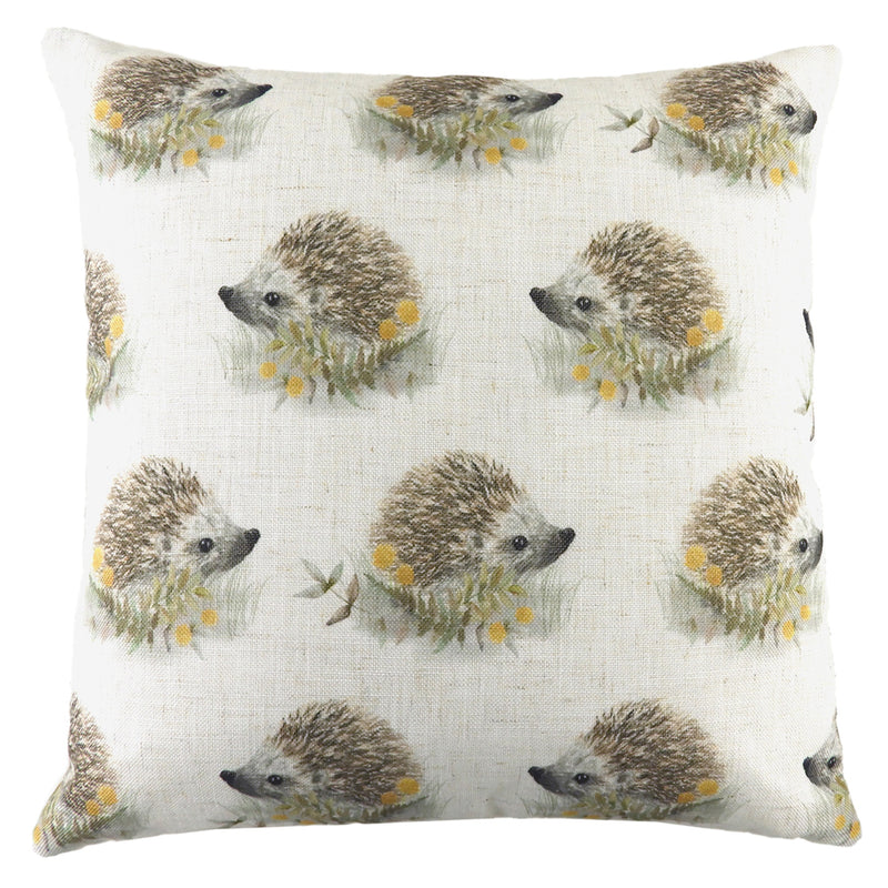Woodland Hedgehog Repeat Cushion Multicolour